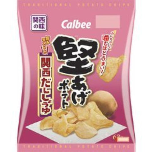 Calbee 카타아게 포테이토 칸사이 이고 간장 78g 1상자(12 포)-