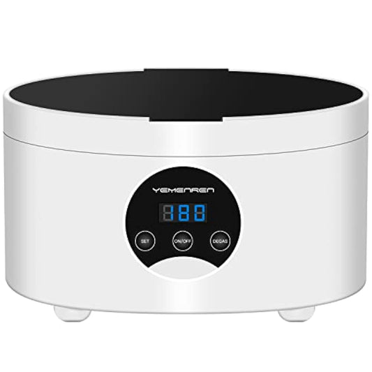 YEMENREN 초음파 세척기 600ml 대용량 48,000Hz 소형가 용초음파 세정기 5단계 타이머 설정 초음파 클리너 데미지 없음 안경 시계 귀금속 의치 쉐이버 마우스 피스의 세정 시계 홀더,클리닝 농구부 (화이트)
