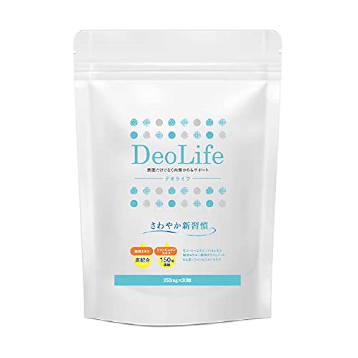 DeoLife 에티켓 서플리먼트 (150배 농축 미인(쇤,schon) pinion과 시삽엑기스의W파워)녹차 카데킨 유산균전16종류의 엄선 성분 배합 일본제 30일분