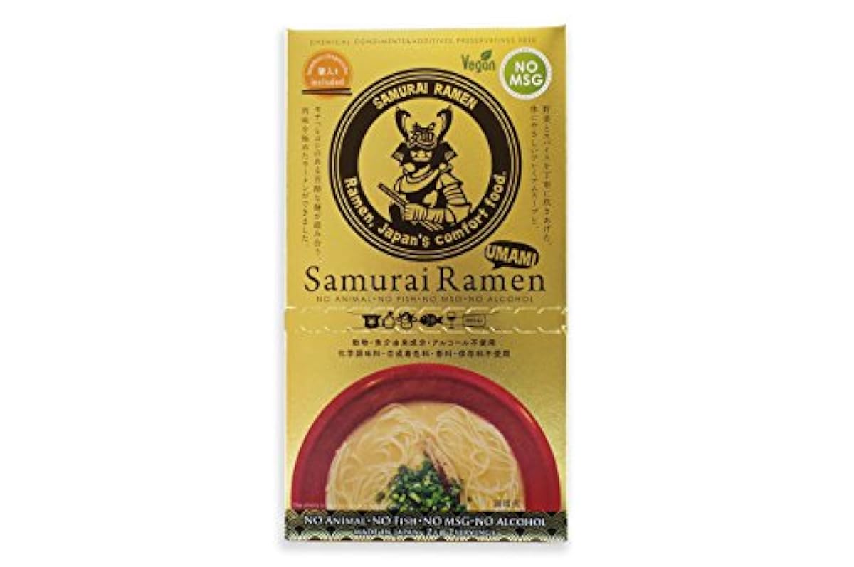 Samurai Raman Samurai Ramen UMAMI 사무라이 라면 좋은 맛 1상자 2남의 앞 (스프・젓가락2선・시말 트럼프1 매포함(부 ...