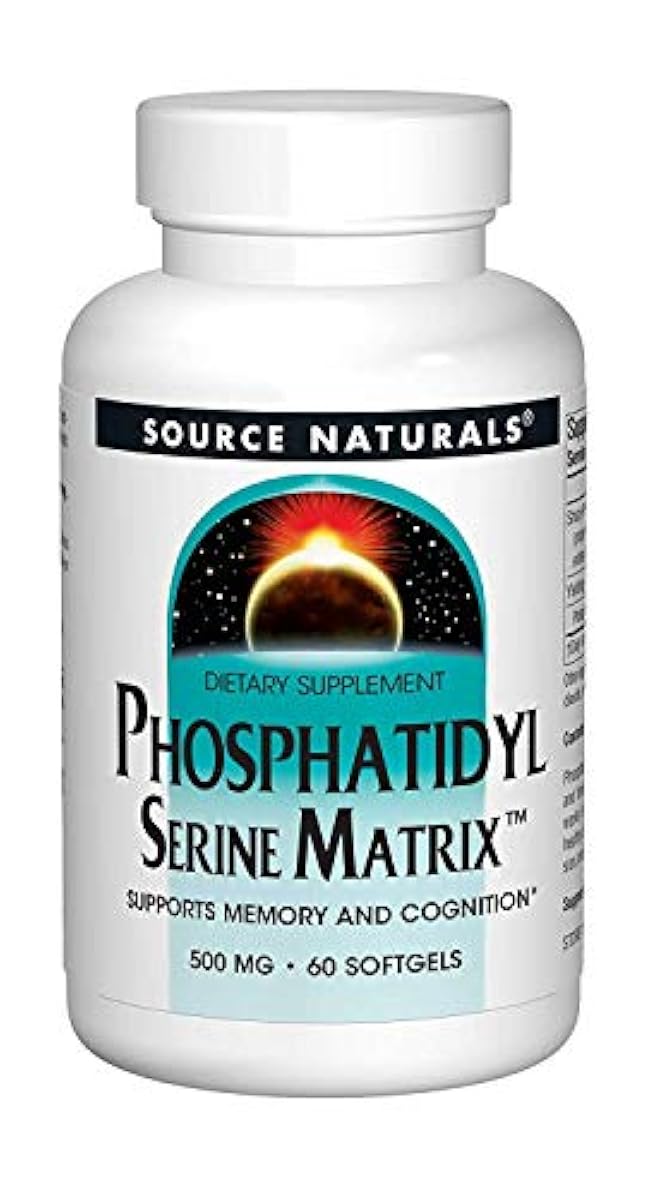 호스후치지루세린 500mg 60캡슐 소스 내츄럴의 (병행수입품) Source Naturals Phosphatidyl Serine Matrix 500mg - 2 Packs