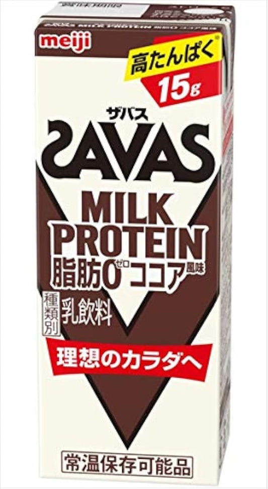 (케이스 판매)메이지 더 버스(SAVAS) 밀크 프로틴 지방 0 코코아 향 200ml×24개입