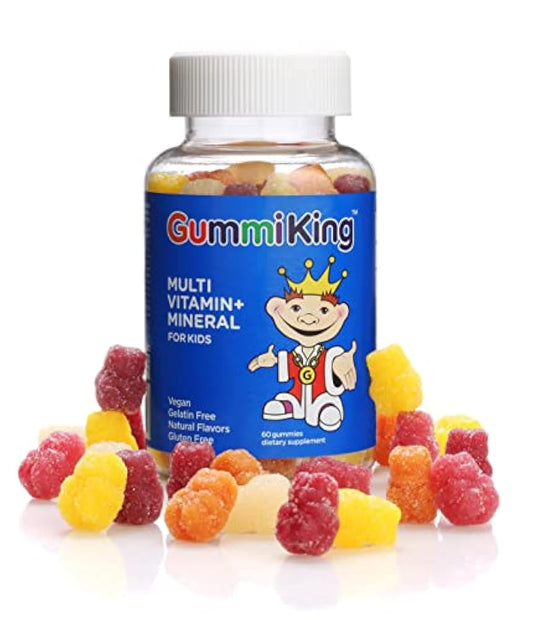 Gummi King Multivitamin and Mineral Supplement, Strawberry\/Lemon\/Orange\/Grape\/Cherry\/Grapefruit, 60 Count by Gummi King