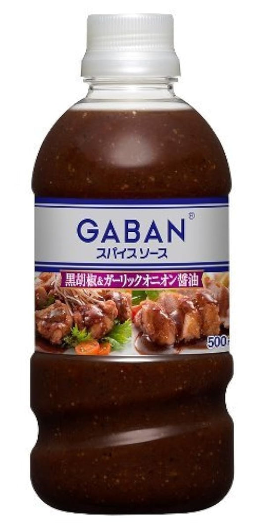 GABAN 스파이스 소스 흑후추 amp;마늘 어니언 간장 500ml- (2016-11-01)