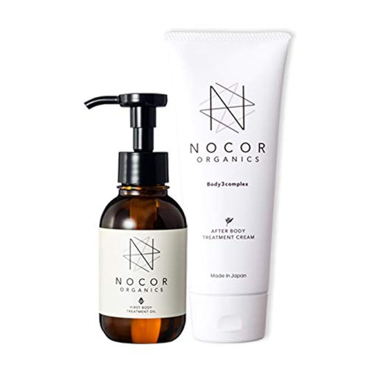 노코아(NOCOR)애프터 바디 트리트먼트 크림150g amp;퍼스트 바디 트리트먼트 오일 100ml (크림1개+오일1개)[무첨가 마타니티 임산부 바디 크림 천연 유래 성분 오거닉 피부의 긴축 보습산 전산후 건조기 케어 일본제 임신 국산 몽드 셀렉션(Monde Selection)]