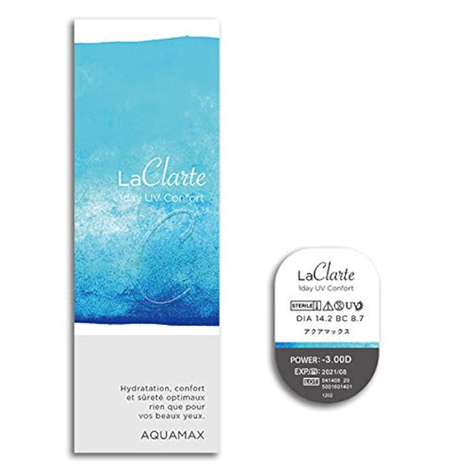 LaClarte 1day UV Confort (락 랄데 원 데이UV 콘 단점,흠) 30매입 2상자 (BC)8.7 (PWR)-2.50