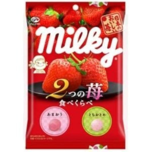 (Fujiya) 밀키 2개의 딸기 먹어 비교 대 80g×6 입-