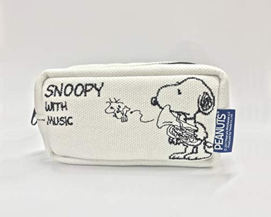 SNOOPY with Music SNOOPY 스누피 마우스 피스 파우치타입 한정품화이트 (UFO 니어무용)