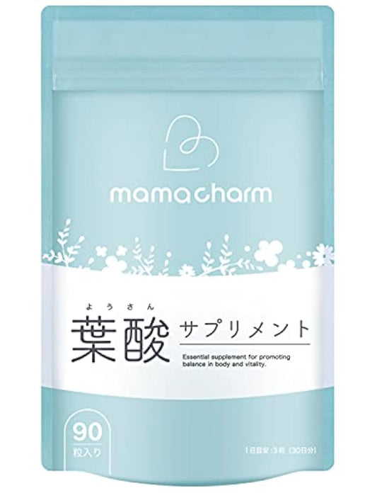 Mamacharm 엽산 서플리(supplement) 90 입음식물 섬유 단백질 비타민 배합