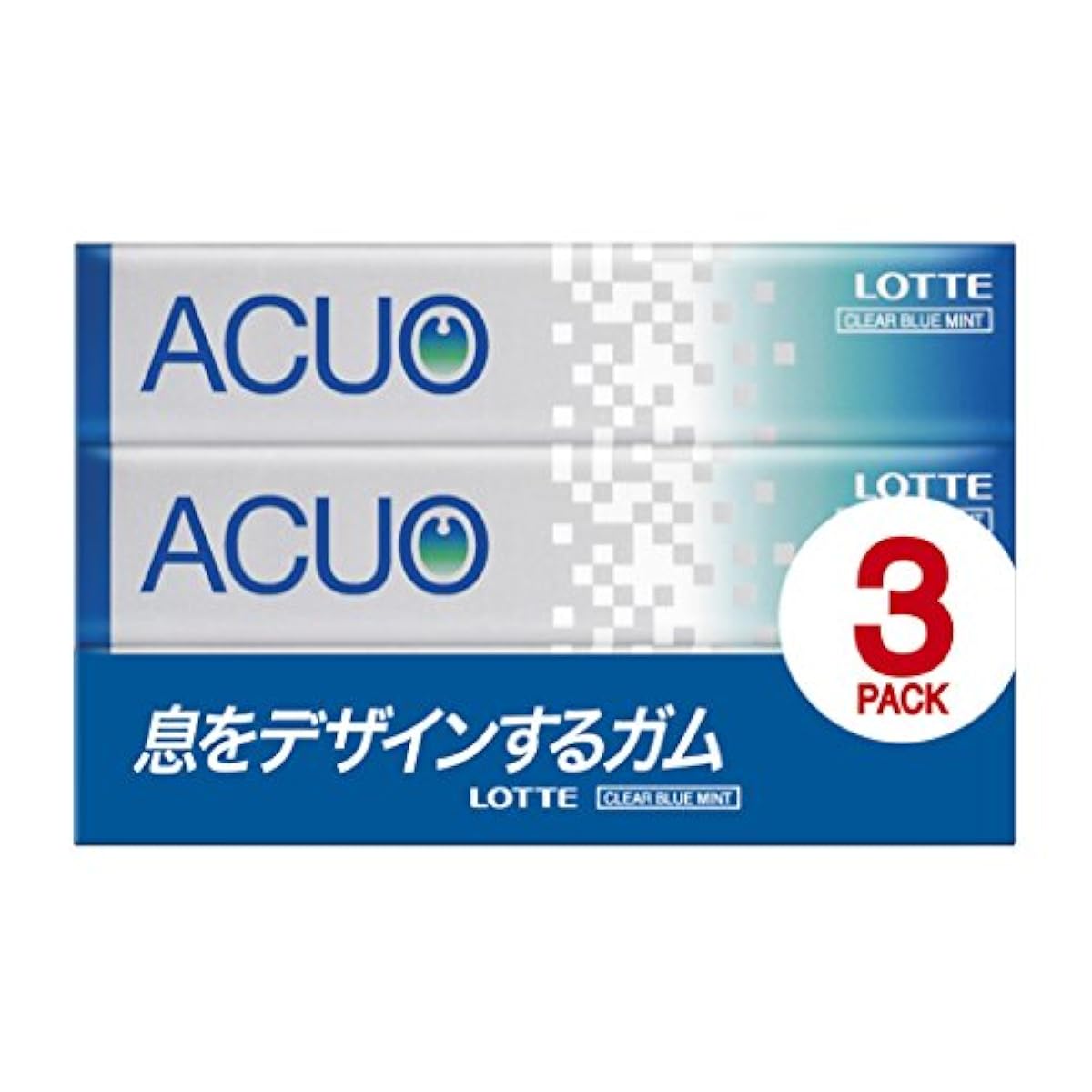 롯데 ACUO<クリアブルーミント> 3팩×10개-