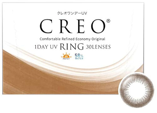 Creo 원 데이UV링30 매1상자 내츄럴 브라운 (1일(날) 일회용 콘택트 렌즈 ) ((PRW)-5.00)