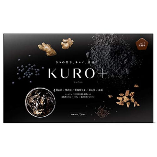 다이어트 서플리(supplement) 탄유산균 발효흑 생강 5종의 흑성분 고배합 국내 제조 30 포1개월분 KURO+