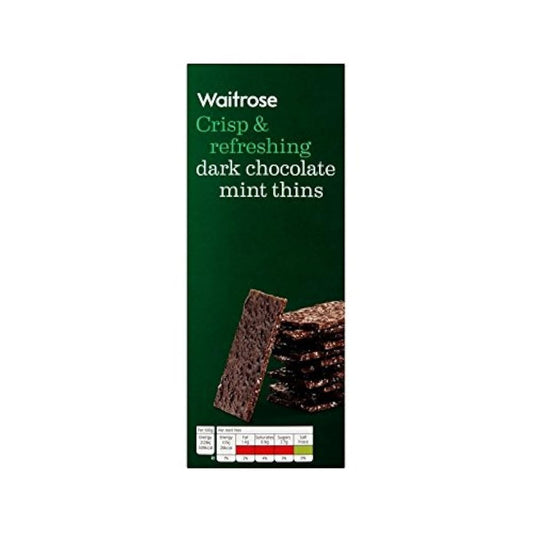 초콜릿 민트는 200그램을 얇게 (Waitrose) - Chocolate Mint Thins Waitrose 200g-