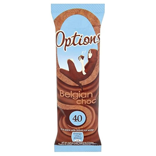 옵션 벨기에 초콜릿의 소대11G의 (x 6) - Options Belgian Chocolate Sachet 11g (Pack of 6) -