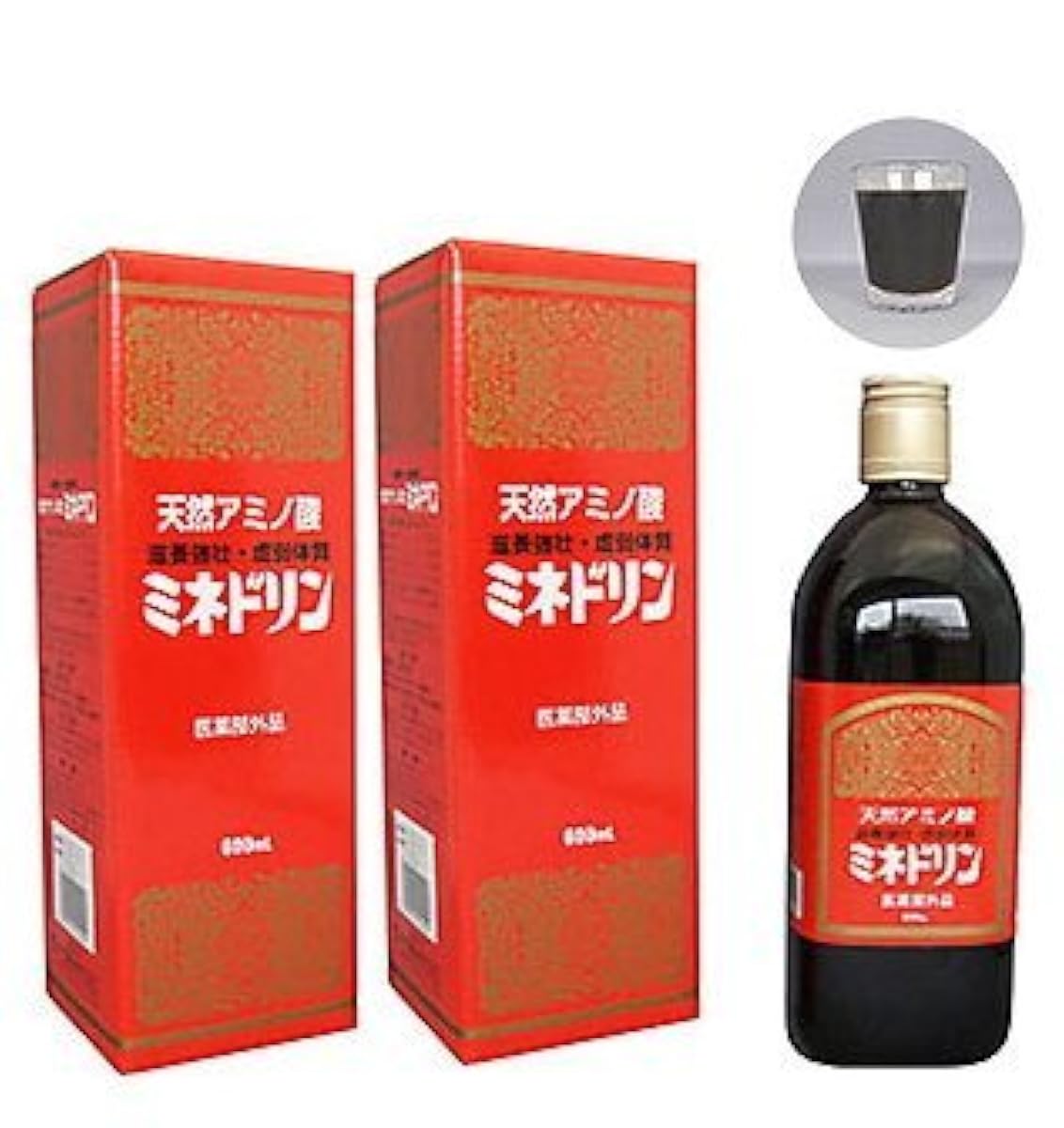 이타미 제약 [세트] 천연 아미노산 자양 강건・허약 체질 미네도린 (600ml)×2식분 [지정 의약부외품]- 이타미 제약