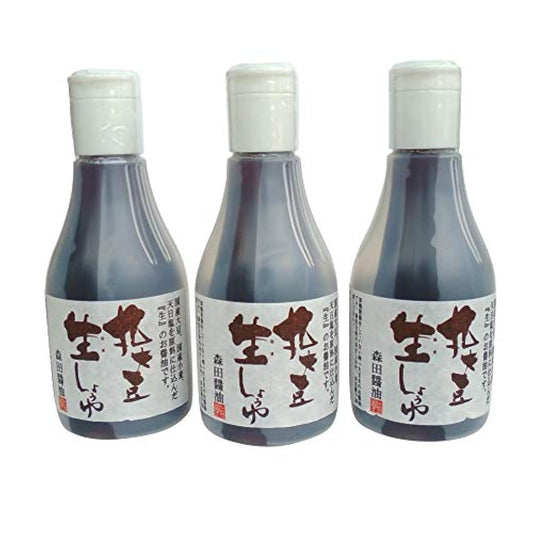 환대두 생간장200ml×3식분(오이즈모정・모리타 간장점)(플래시 보틀입)