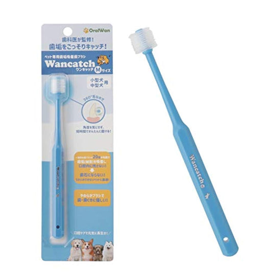 Oralwan(오럴 원) Wancatch 원 캐치 애완동물 전용 치석 흡착 칫솔 1개 (x 1)