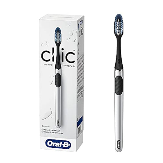 오럴B ClicFIT 클릭 피트 크롬 블랙 칫솔 본체