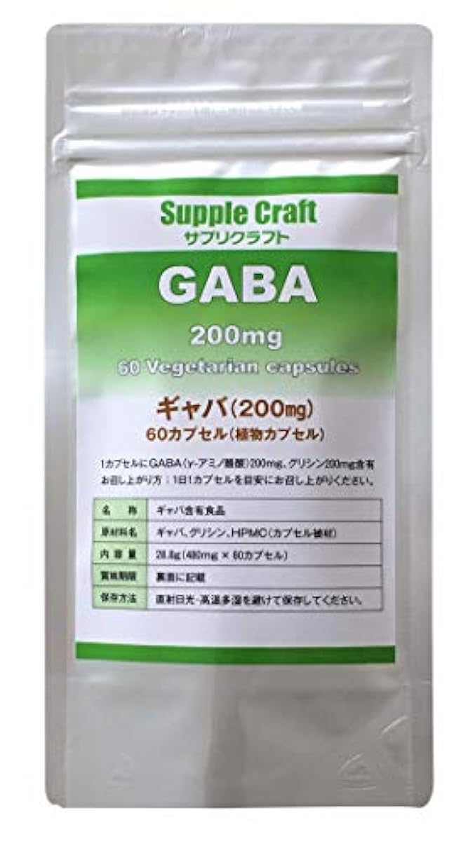 서플리(supplement) 크래프트 갸바 GABA 60일분 서플리(supplement) 1캡슐에 GABA 200mg 배합 60캡슐 입국산 서플리먼트