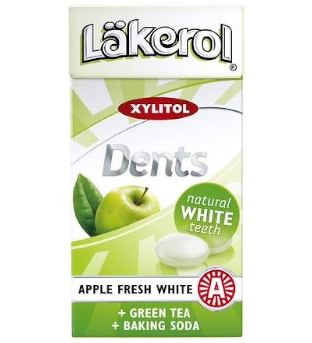 레이크 롤 덴즈 충치 예방 사과 맛 자일리톨 캔디 36g들어감 필란드의 과자입니다 Läkerol Dents Apple 36g -