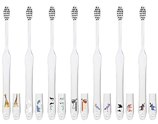 [Amazon한정 브랜드]서는 연마의 신 LAPIS:스파이럴 트윈모 어른의ZOO 칫솔 보통 7식분 LA-221PET클리어