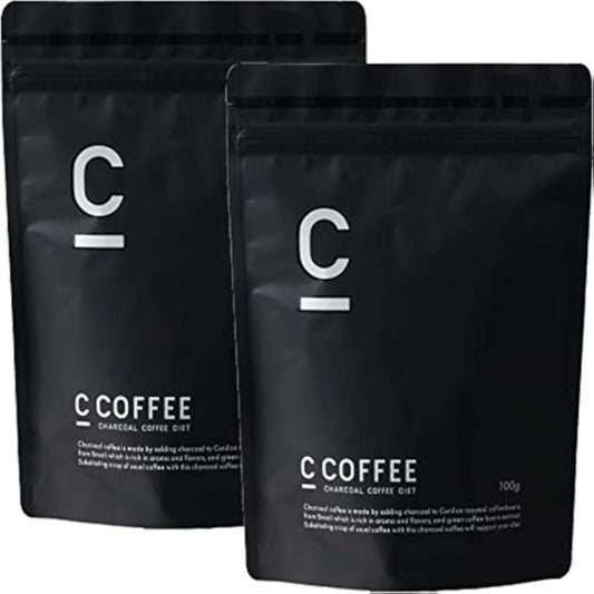 C COFFEE C 커피 CCOFFEE 2 포세트( charcoal mct오일 파우더 숯 서플리(supplement) 대신에 서포트 치환 식품 ) ( 브라질산 원두커피 100% )