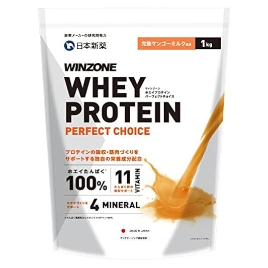 일본 신약 WINZONE(운존)호에이 프로틴 퍼팩트 쵸이스 1kg 완숙 망고 밀크 향 whey protein 100 국제 미각 인증 수상 국내 제조 11종 비타민 4종 미네랄 ##고 있지 않겠다