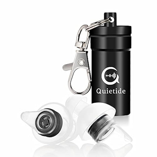 이전단잠 방음 Quietide 수면용 이전최신의 설계 방음치31dB 수면 비행기 일 공부 반복해 사용 가능 휴대 케이스 포함 와 1년 보증 일본어 설명서부 Q4 블랙