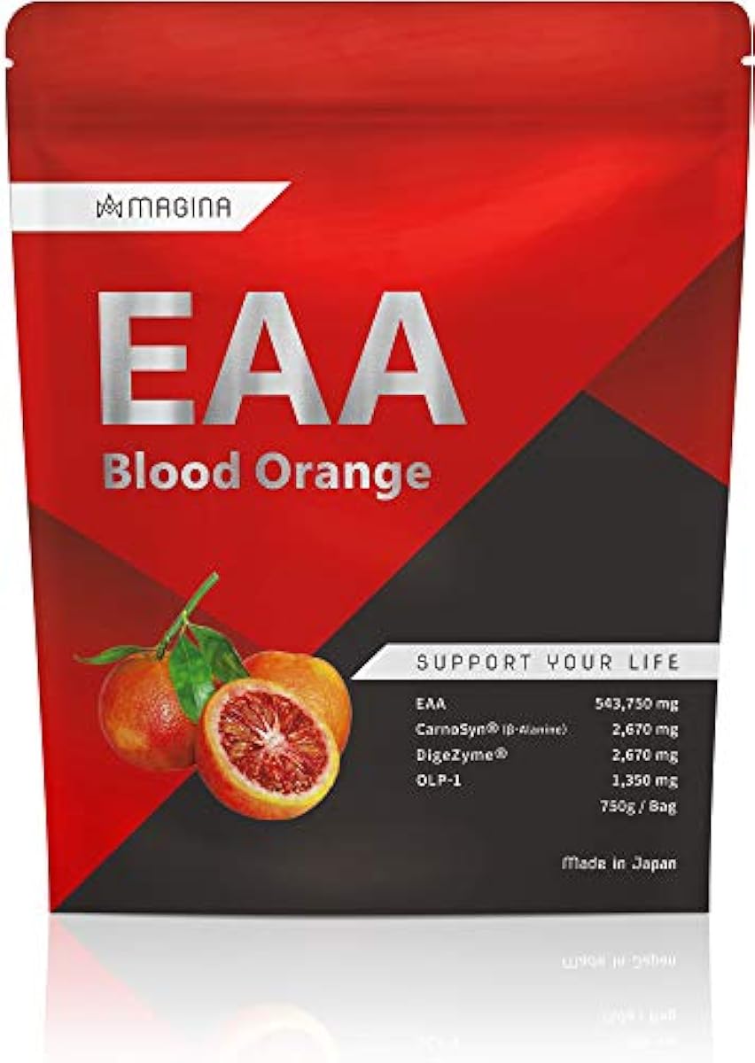 MAGINA EAA 아미노산 파우더 750g 다이 더자이무 카루 노 신 베타 알라닌 비피더스균 OLP-1 분말 프로틴 서플리먼트 마기나 (01 브래드 오렌지)