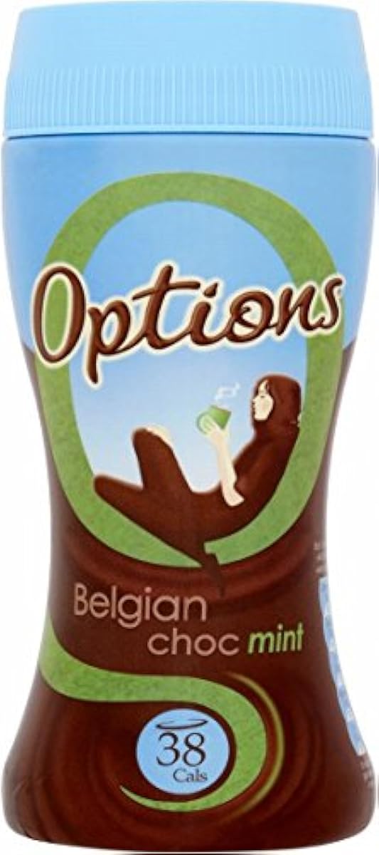 Options Belgian Chocolate Mint Instant Hot Chocolate Drink (220g) 옵션 벨기에 초콜릿 민트 인스턴트 핫 초콜릿 드링크( 220그램)-