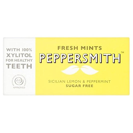 무설탕자일리톨 레몬 민트15G와 Peppersmith (x 2) - Peppersmith Sugar-Free Xylitol Lemon Mints 15g (Pack of 2) -