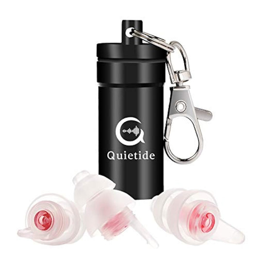 Quietide 이전수면용 이전여성용 단잠 방음 방음치32db 청각 보호구 공부 일 비행기 반복해 사용 가능 휴대 케이스 포함 와 1년 보증 일본어 설명서부 Q5 연분홍색