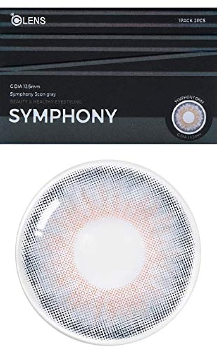[2 매들어감] 심포니3콘(Symphony Icon Gray) by OLENS 컬러 콘 1Month 1개월 monthly 도 있음 도없음 14.0mm 전색선택 가능 (그레이(GY), PWR: -1.50)