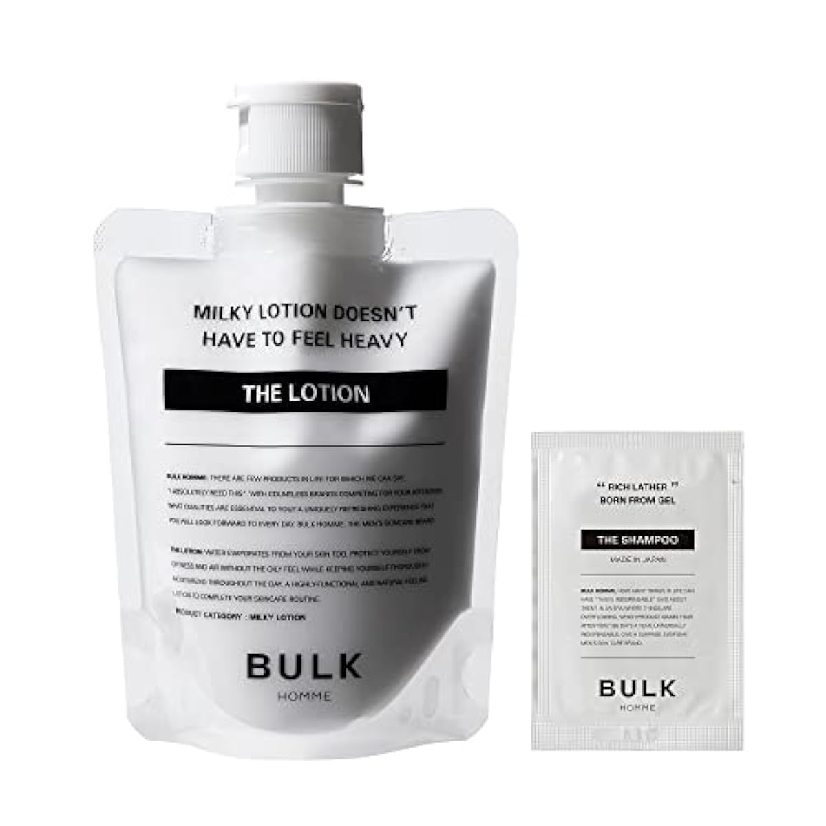 BULK HOMME 유액 맨즈 벌크 옴므 유액 100g+샴푸 샘플1회분 부착(스킨 케어 저 자극 남성 유액 크림 애프터 아이고부 청히게) 공식 한정 BULKHOMME THE LOTION