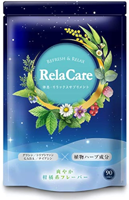 RelaCare 글리신 데아닌 GABA 새푸토훈 세인트존스와토 90알