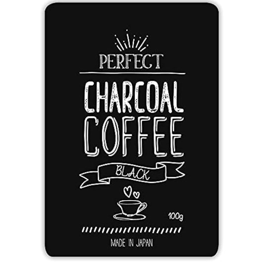 퍼팩트 charcoal 커피 100g 블랙 charcoal구렌즈 치환 charcoal 다이어트 커피 탄커피 MCT오일 유산균 음식물 섬유 비타민10종 미네랄8종 L-카르니틴 분일본 국내 제조