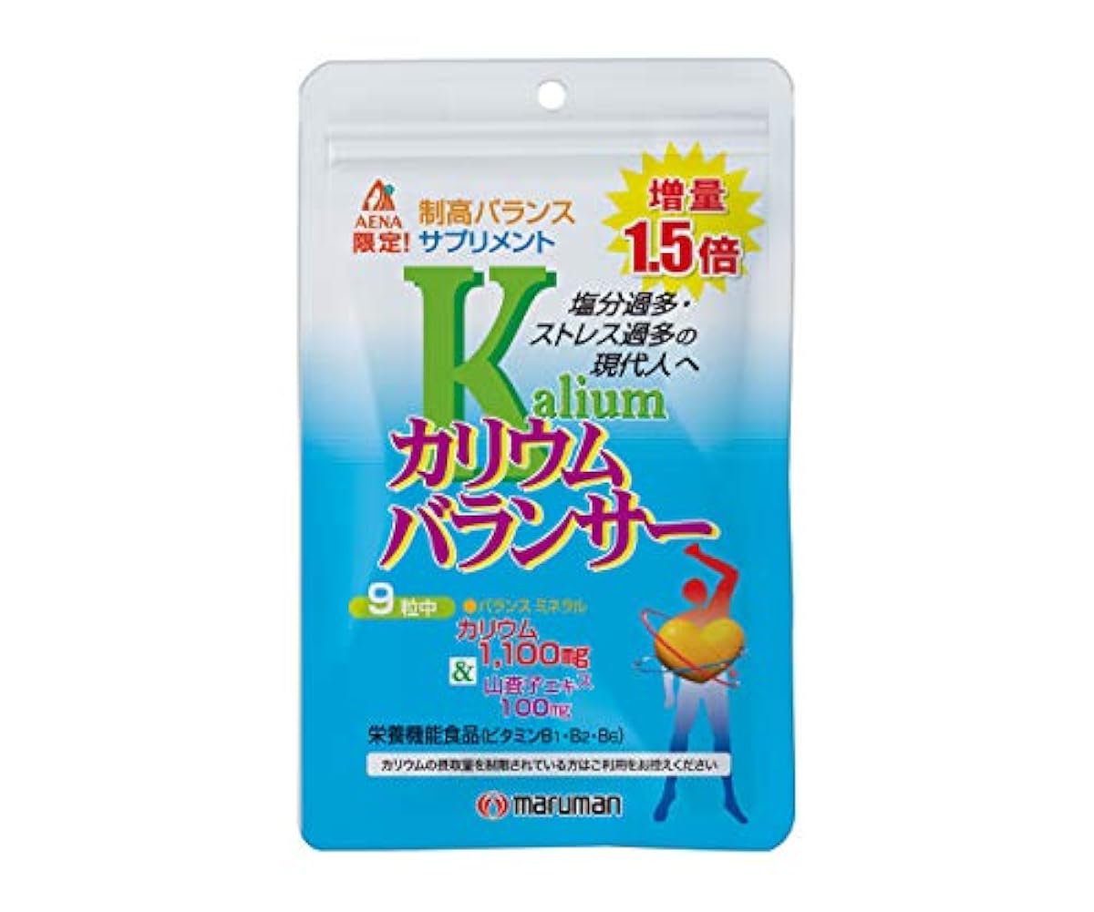 마루만 칼륨 밸런서 새로 채워넣어 용 서플리먼트 (1 개근처45일분 320㎎×405 입증량판) 몸의 미네랄 밸런스 보조 (산사나무 비타민 배합)