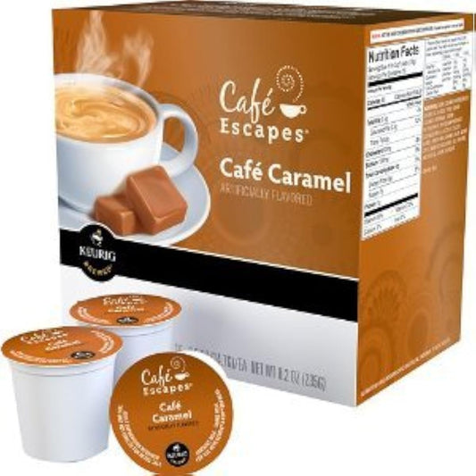 Keurig (큐 도구) Cafe Escapes 카페 캐러멜 K컵 24개(병행수입품)-