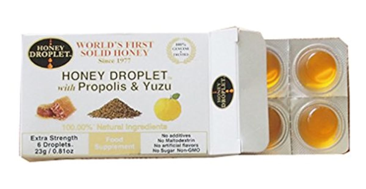 허니 드롭렛토 프로 폴리스 amp;카슈가르(유자)입 (23g / 6알)-