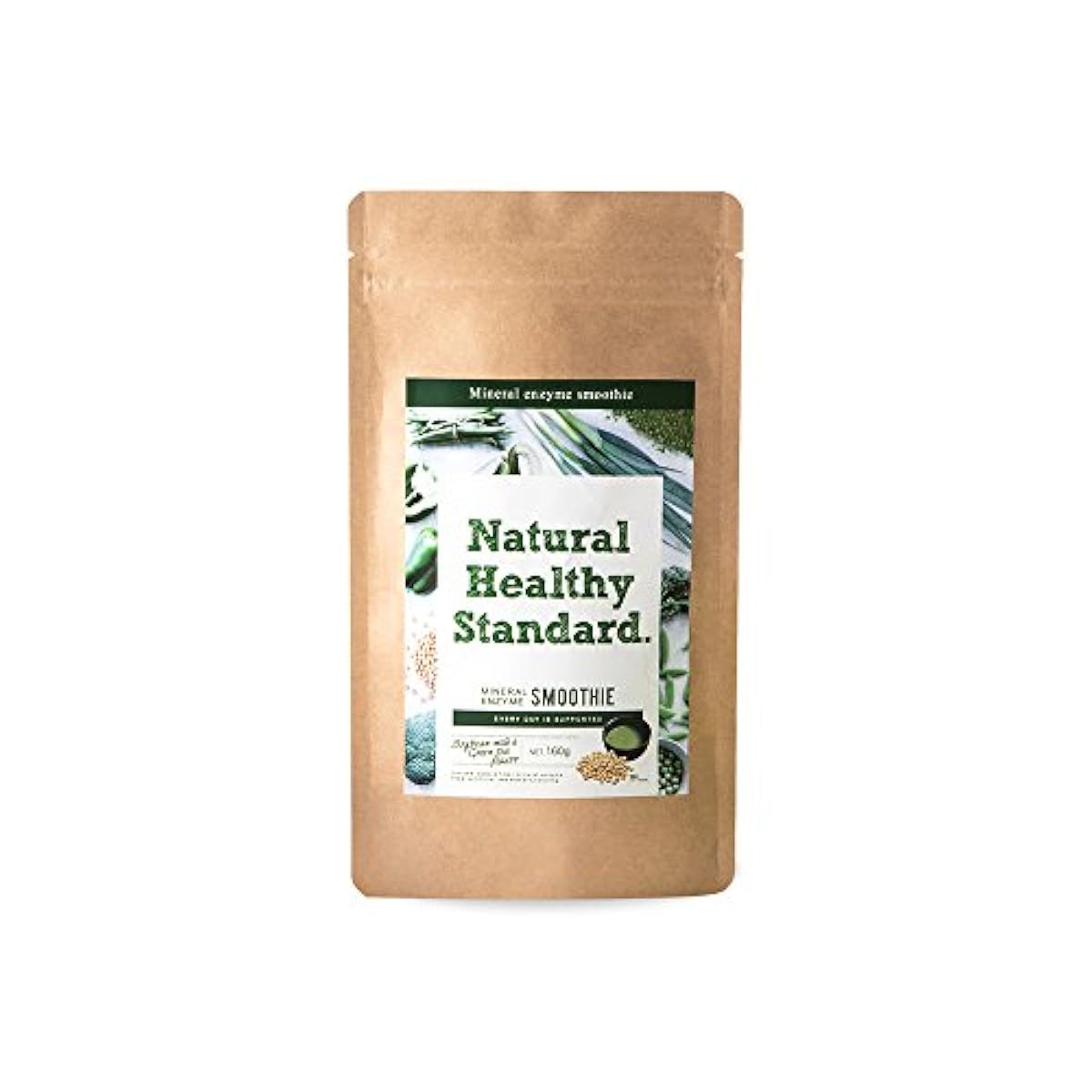 NaturalHealthyStandard(내츄럴 헬씨 스탠다드) 미네랄 효소 그린 스무디 두유 녹차 맛 160g