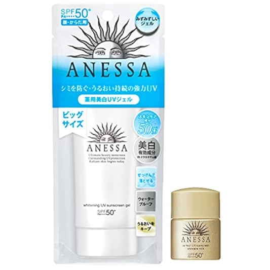 ANESSA(아넷사(ANESSA)) 아넷사(ANESSA) 화이트닌구UV 젤 AA (퍼팩트UV 스킨 케어 밀크 특제 사이즈12mL포함(부)) 90g+12mL 자외선 차단제(의약부외품)