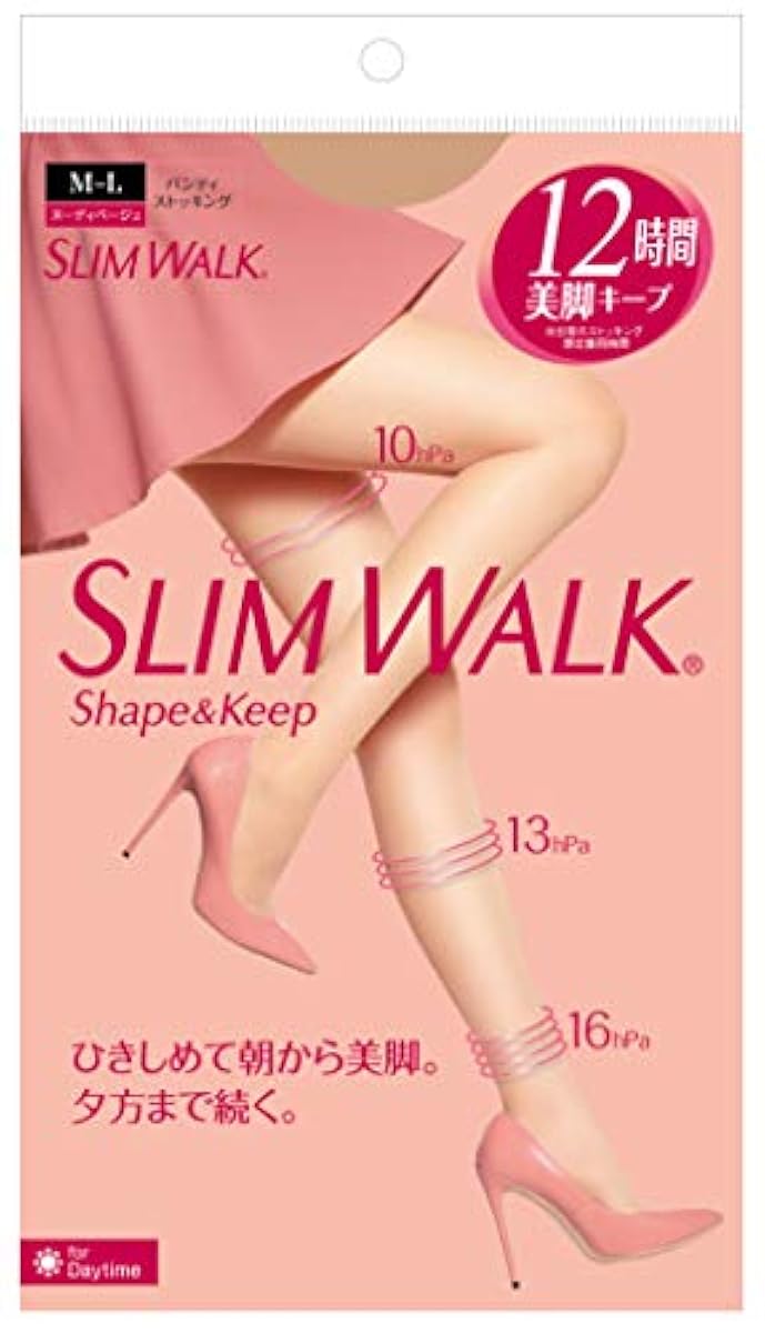 슬림 워크 (SLIM WALK) 셰이프 앤드 Keep(Shape amp;Keep) 빵 T 스타킹 누디베쥬 M~L사이즈(Panty stocking, Nudie Beige,ML) 착압 스타킹