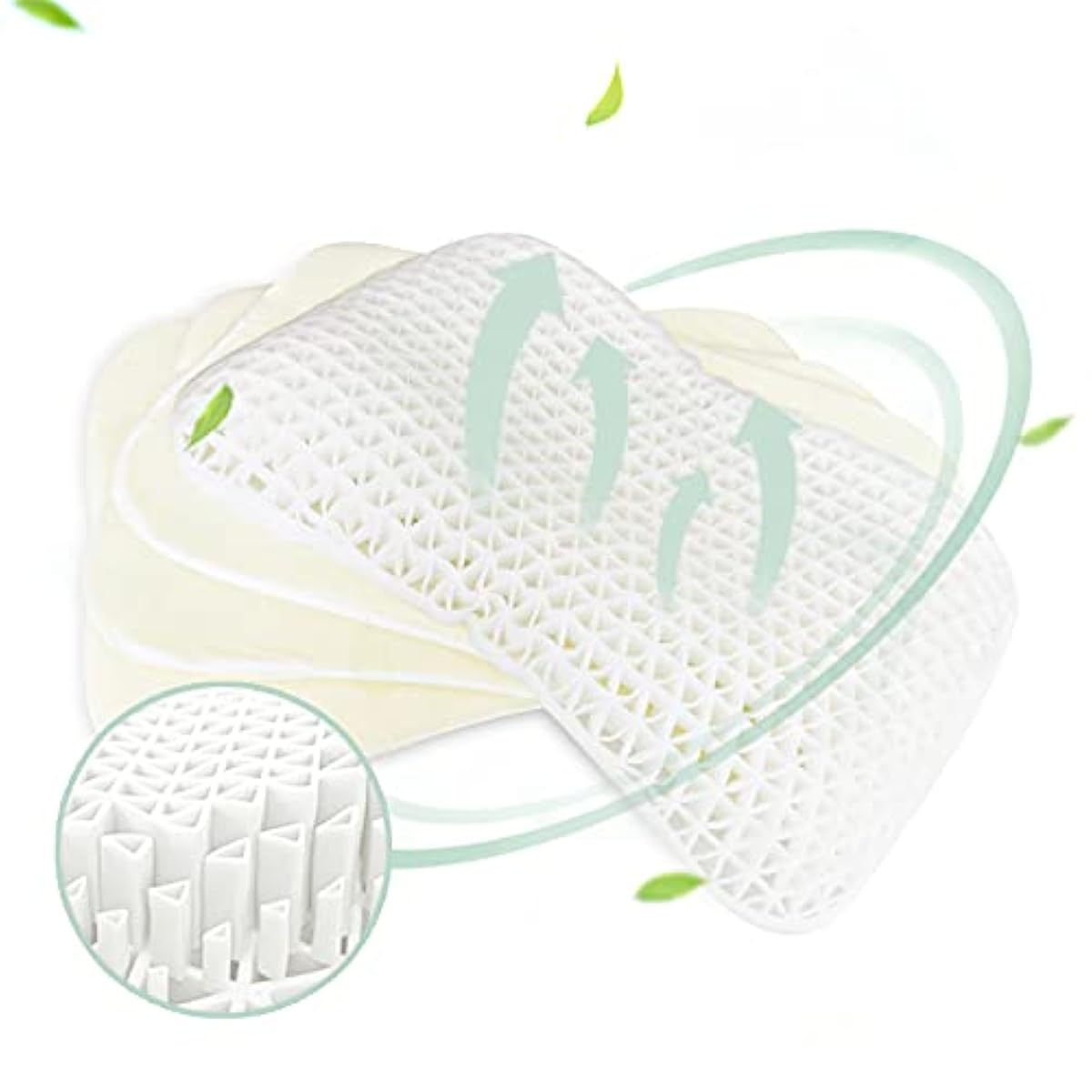 베개 베개 젤침 브레인 슬립 pillow 베개 어깨결림 해소 코고는 소리 방지 honeycomb 젤 스트레이트 넥 단잠침 높이 조정 숙면 환기성 내구성체 압분산 부드러운 잘 때의 기분 TPE젤과 스펀지의 2 층구조TPE젤침