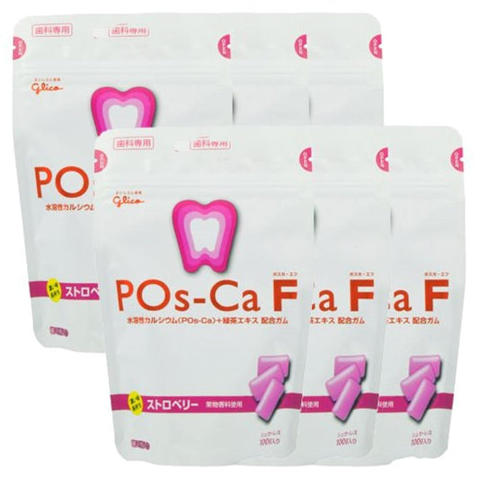 치과 전용 포스카 ・ EFF POs-Ca F 파우치타입 타입 100g × 6 포 스트로베리-오럴 케어