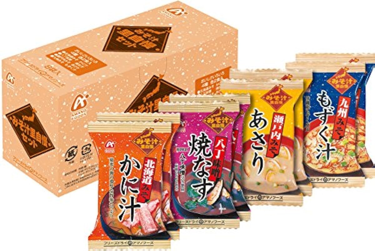 Amano foods 된장국리 자랑 세트 90g(8대입)-