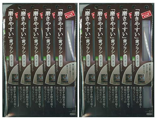 칫솔 장인 타나베 시게요시 고안 닦기 쉬운 칫솔 보통 (처(먼저)세) LT-02 1개입×24식분