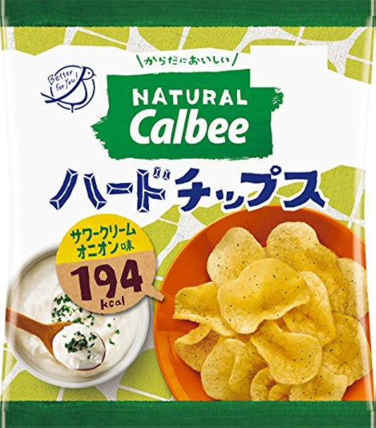 Calbee NaturalCalbee하드 칩스 sour 사워크림 양파맛 맛 39g×12 포- (2018-04-23)
