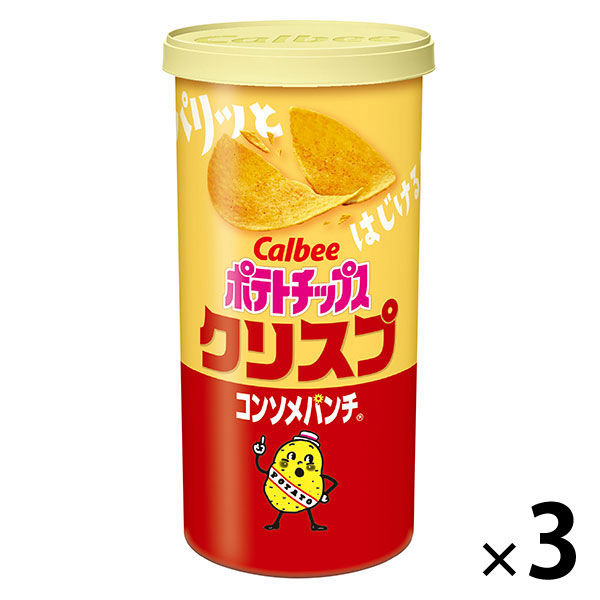 Calbee 포테이토 칩 크리스푸 콘소메펀치 50g 1세트(3개입)