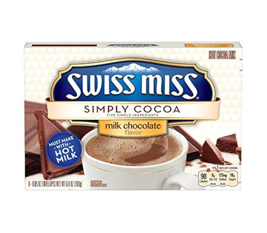 Swiss Miss Simply Cocoa Milk Chocolate 스위스 미스 심플리 코코아 밀크 초콜릿192g(24g x 8 포) -