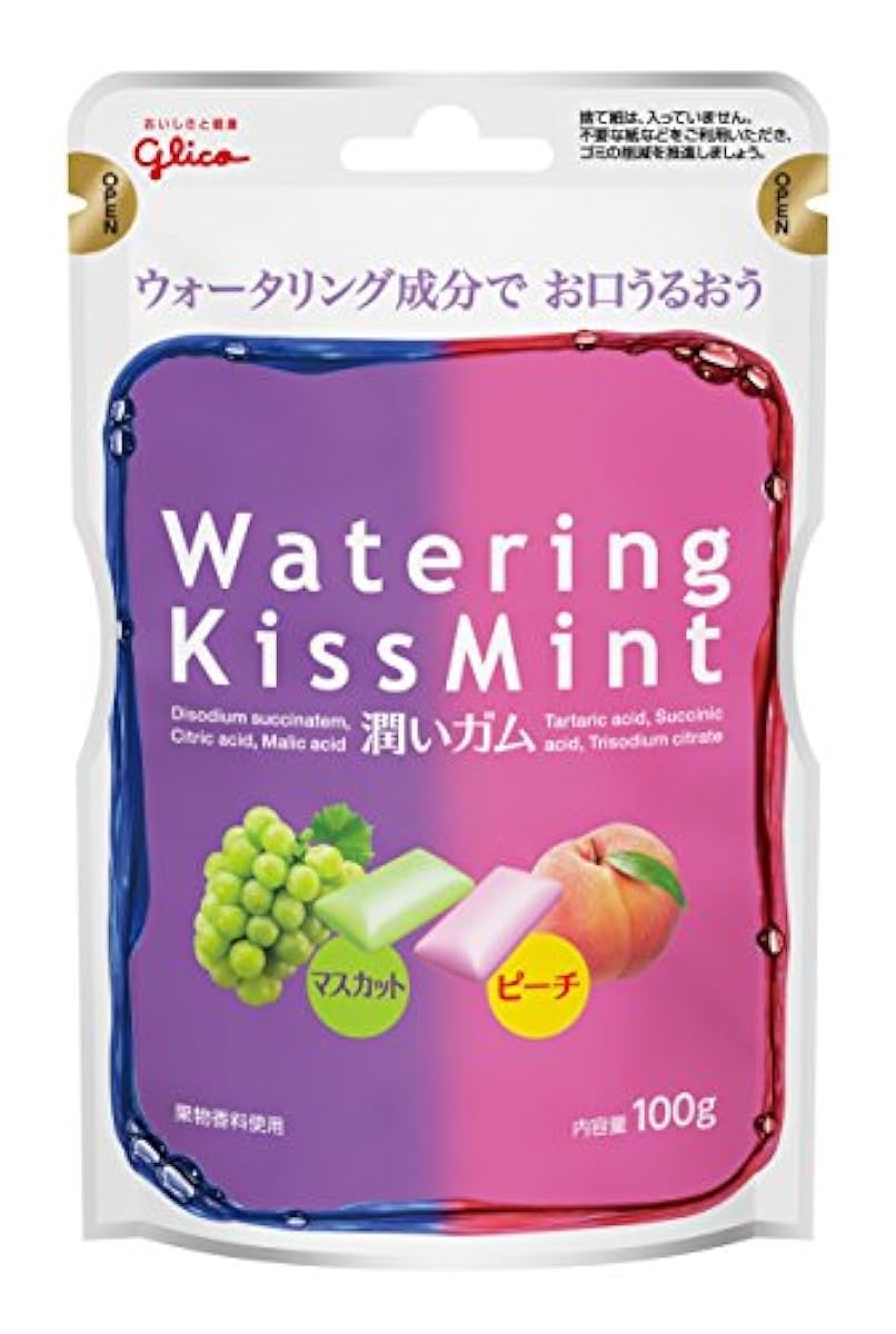 에사키 글리코 워터 링 키스 민트 머스컷 amp;피치 에코 파우치타입 100g-